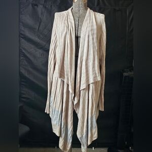 Lane Bryant Cream and Gray Cardigan